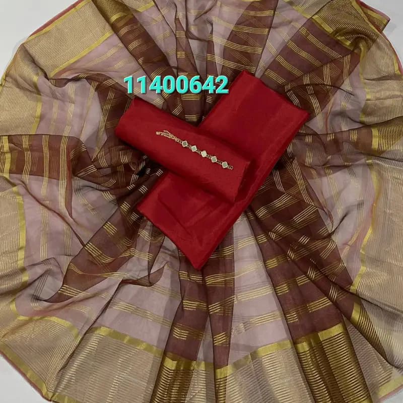3 pc katan silk unstitched sout